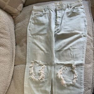 We The Free Light Blue Distressed Women Jeans